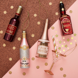 Sass & Belle LETS CELEBRATE PINK PROSECCO HANGING DECORATION