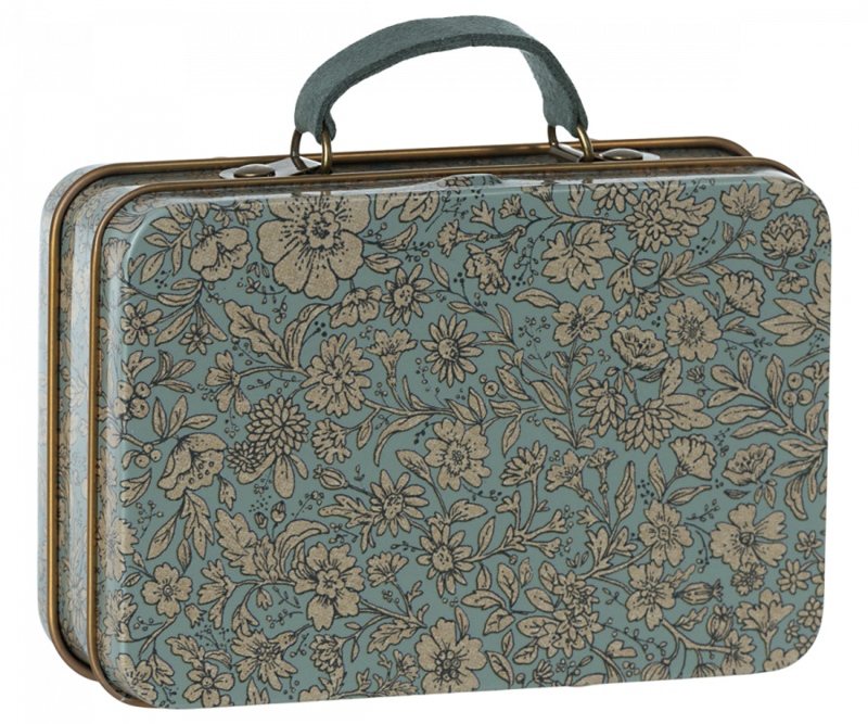 Maileg Kleine koffer, Blossom - Blauw