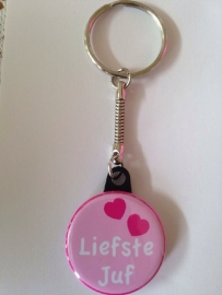 Sleutelhanger liefste juf..