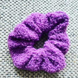 Teddy scrunchie paars