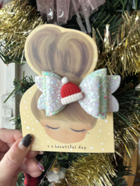 Haarstrik met kerstmuts