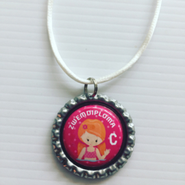 Ketting zwemdiploma C (Roze)