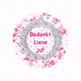 Sleutelhanger:bedankt lieve juf