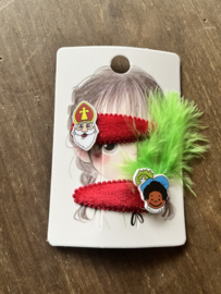 Haarspeldjes Sinterklaas en piet