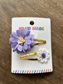 Haarspeldjes met bloem/ madeliefje