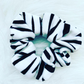 Scrunchie zebra wit