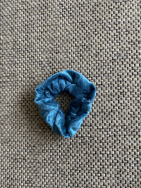 Badstof scrunchie Zeegroen