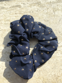 Schrunchie navy met gouden ster