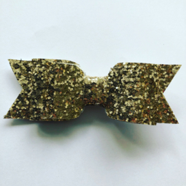 Haarstrik glitter goud