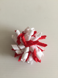 Mini Krullie rood/wit