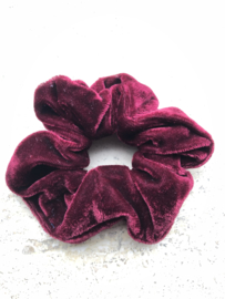 Scrunchie bordeaux rood velvet