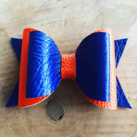 Haarstrik oranje/blauw