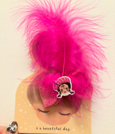 Roze strikje  hulp pietje