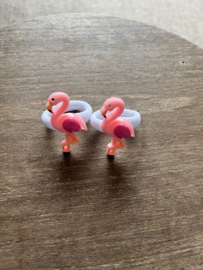 Haarelastiiekjes flamingo/eenhoorn