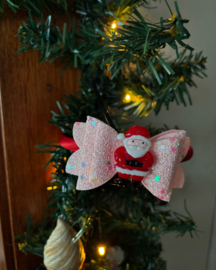 Diadeem met roze strik (Kerstman)