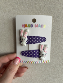 Haarspeldjes met konijn