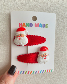 Haarspeldjes met kerstman