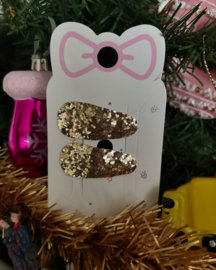 Baby Haarspeldjes glitter goud
