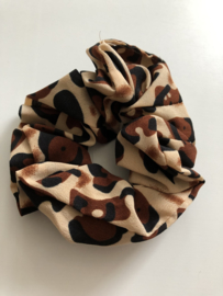 Scrunchie panter bruin