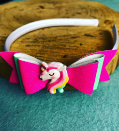 Diadeem met strikje en Unicorn