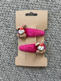 Haarspeldjes met konijntjes