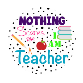 Spiegeltje Nothing scares me I am teacher