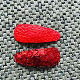 Haarspeldjes Red/Glitter red