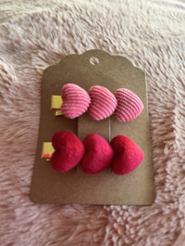 Alligator clipjes met hartjes
