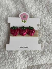 Haarbandje met aardbeitjes