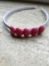 Diadeem met roze hartjes