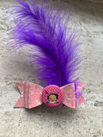 Roze glitter strikje Hulp pietje