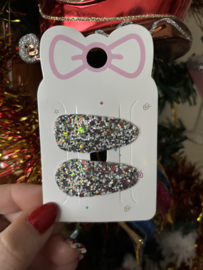 Baby Haarspeldjes glitter kerst