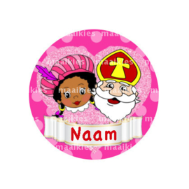 Sint en piet diadeem met naam.