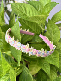 Diadeem met roosjes (Pastel)