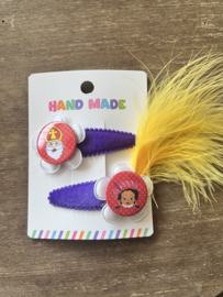 Haarspeldjes sint en piet (Gele veer)