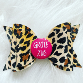 Haarstrik grote zus (Leopard print)