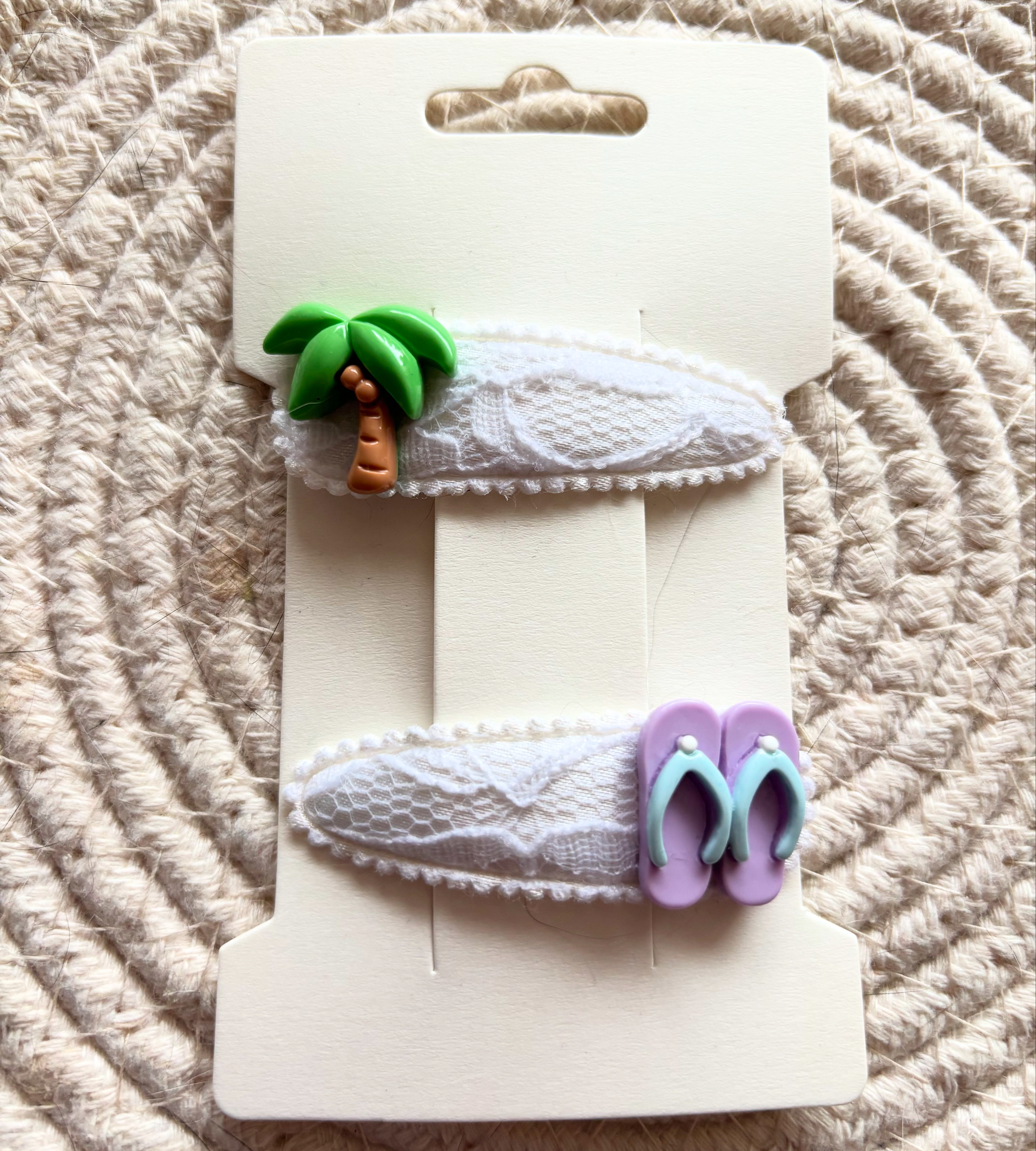 Haarspeldjes slipper/palmboom