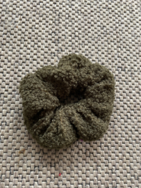 Teddy scrunchie leger groen