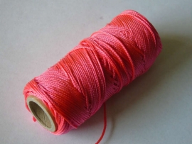 Uitzetdraad polyerster gevlochten 50 meter fluor 1.0 mm. rose