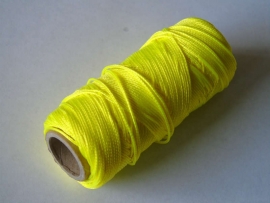 Uitzetdraad polyerster gevlochten 50 meter fluor 1.0 mm. geel