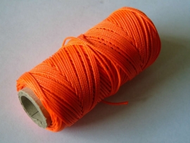 Uitzetdraad polyerster gevlochten 50 meter fluor 1.0 mm. oranje