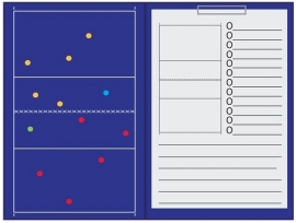 Sportec Coachmap volleybal magnetisch met clip en schrijfblok