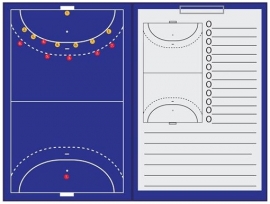 Zaalvoetbal Sportec Coachmap magnetisch met clip en schrijfblok