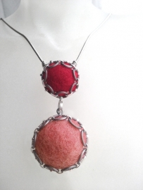 Ketting -  reddish en dusky pink