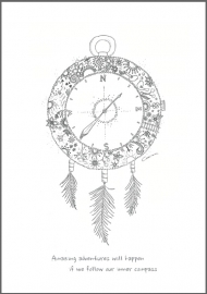 Feather Wenskaart: Inner Compass