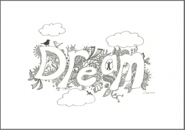 Feather Wenskaart: Dream