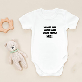 Baby romper: Knappe papa mooie mama great result ME!!