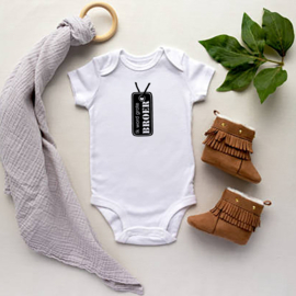 Baby romper: Ik word grote broer (naamplaatje)