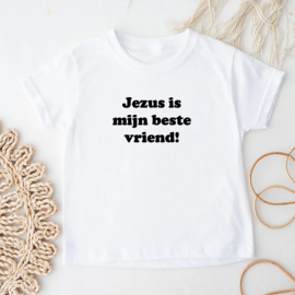 Kinder T-shirt met de opdruk: Jezus is mijn beste vriend