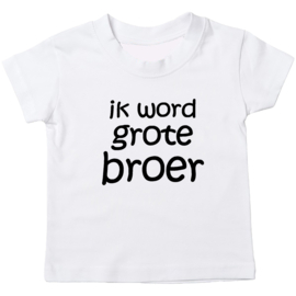Kinder T-shirt: Ik word grote broer (tekst)